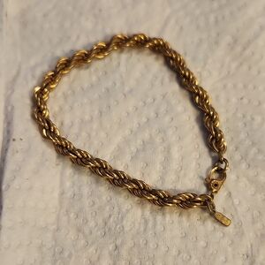 Monet Elegant Gold Rope Chain Bracelet